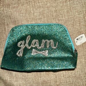 Bath & Body Works Shimmering Teal Satin Bag